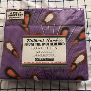 Natural Bamboo "From The Motherland" Sheet Set